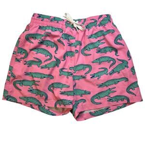 Chubbies mens pink alligator swim trunks 5.5 inch inseam size M